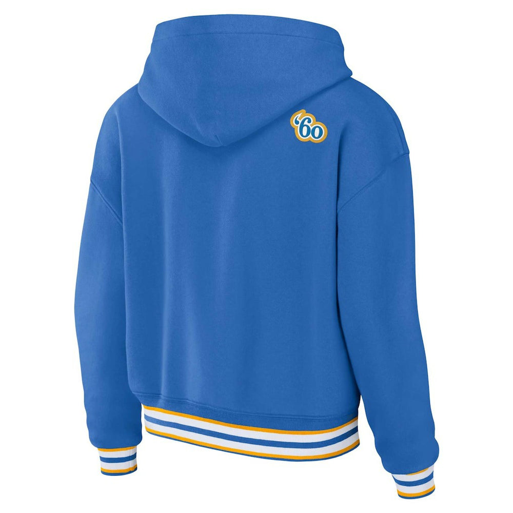 Los Angeles Chargers  WEAR by Erin Andrews Women's Lace-Up Pullover Hoodie