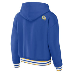 Los Angeles Rams  WEAR by Erin Andrews Women's Lace-Up Pullover Hoodie
