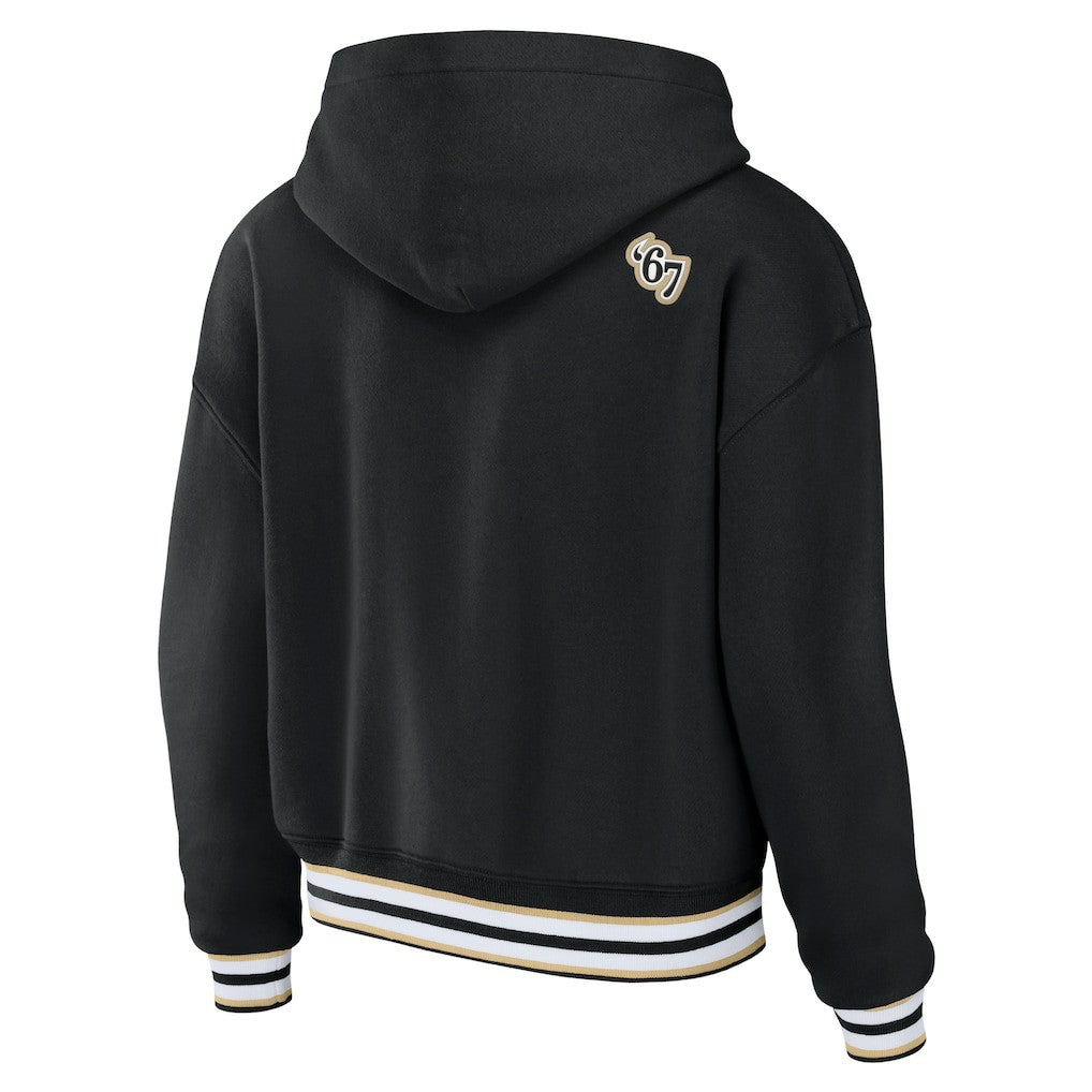 New Orleans Saints  WEAR by Erin Andrews Women's Lace-Up Pullover Hoodie