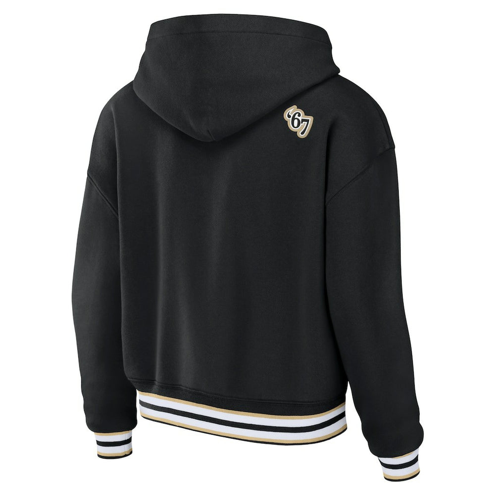 New Orleans Saints  WEAR by Erin Andrews Women's Lace-Up Pullover Hoodie