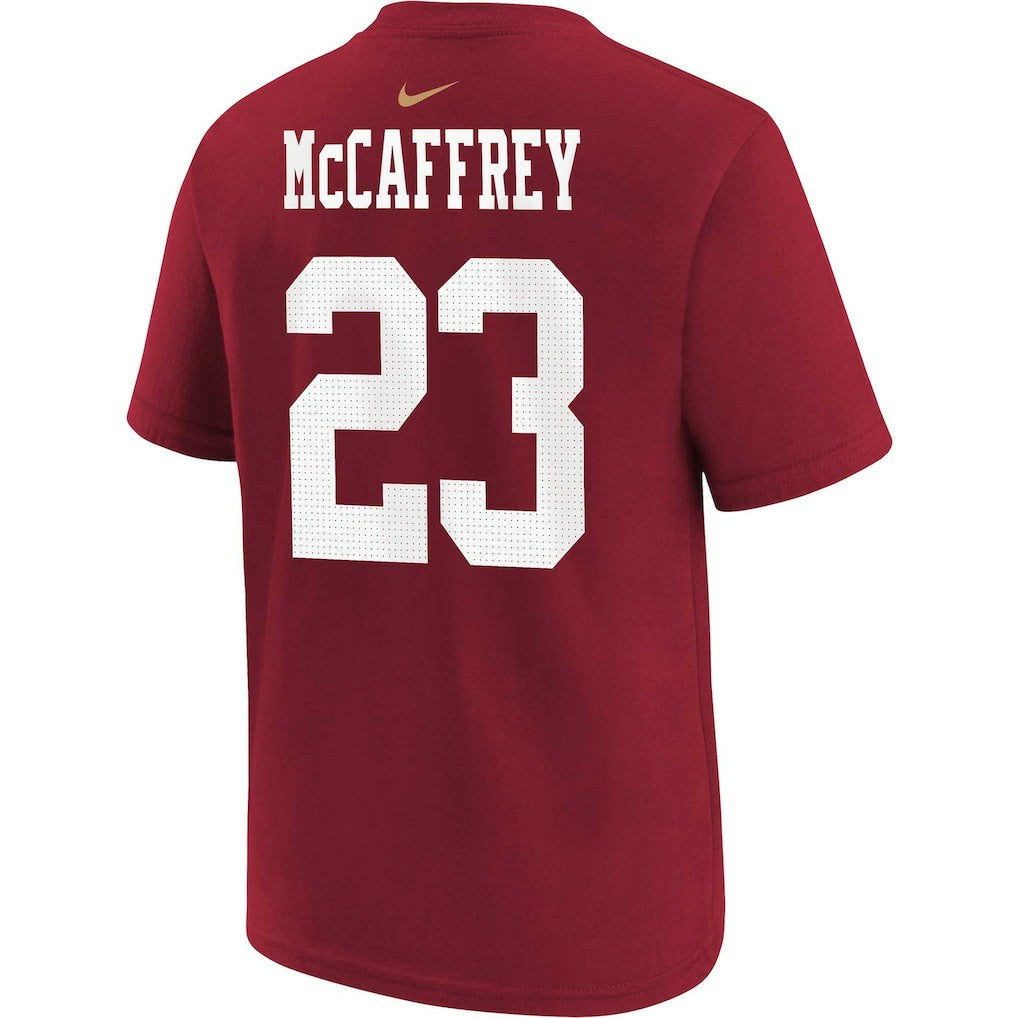 San Francisco 49ers Nike Christian McCaffrey  Youth Player Name & Number T-Shirt