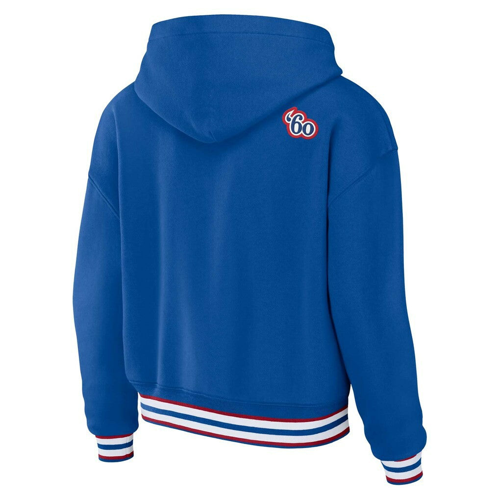 Buffalo Bills  WEAR by Erin Andrews Women's Plus Size Lace-Up Pullover Hoodie