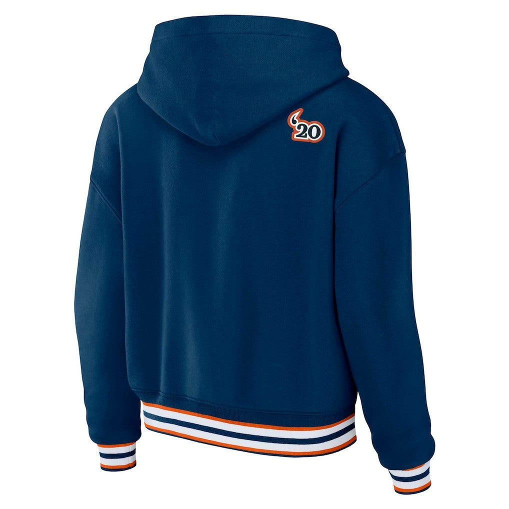 Chicago Bears  WEAR by Erin Andrews Women's Plus Size Lace-Up Pullover Hoodie