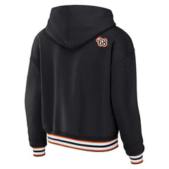 Cincinnati Bengals  WEAR by Erin Andrews Women's Plus Size Lace-Up Pullover Hoodie
