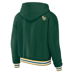 Green Bay Packers  WEAR by Erin Andrews Women's Plus Size Lace-Up Pullover Hoodie