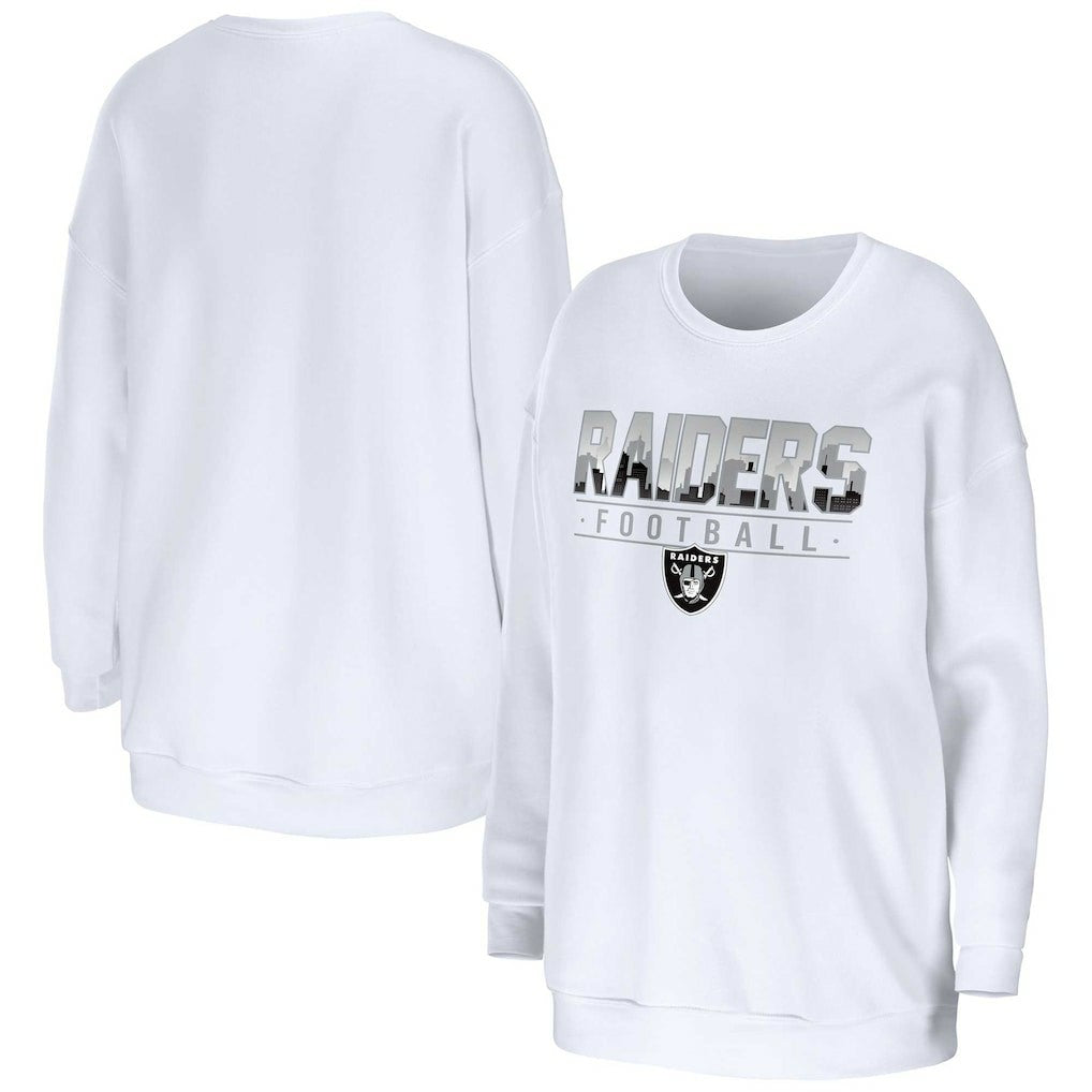 Las Vegas Raiders  WEAR by Erin Andrews Women's Domestic Pullover Sweatshirt