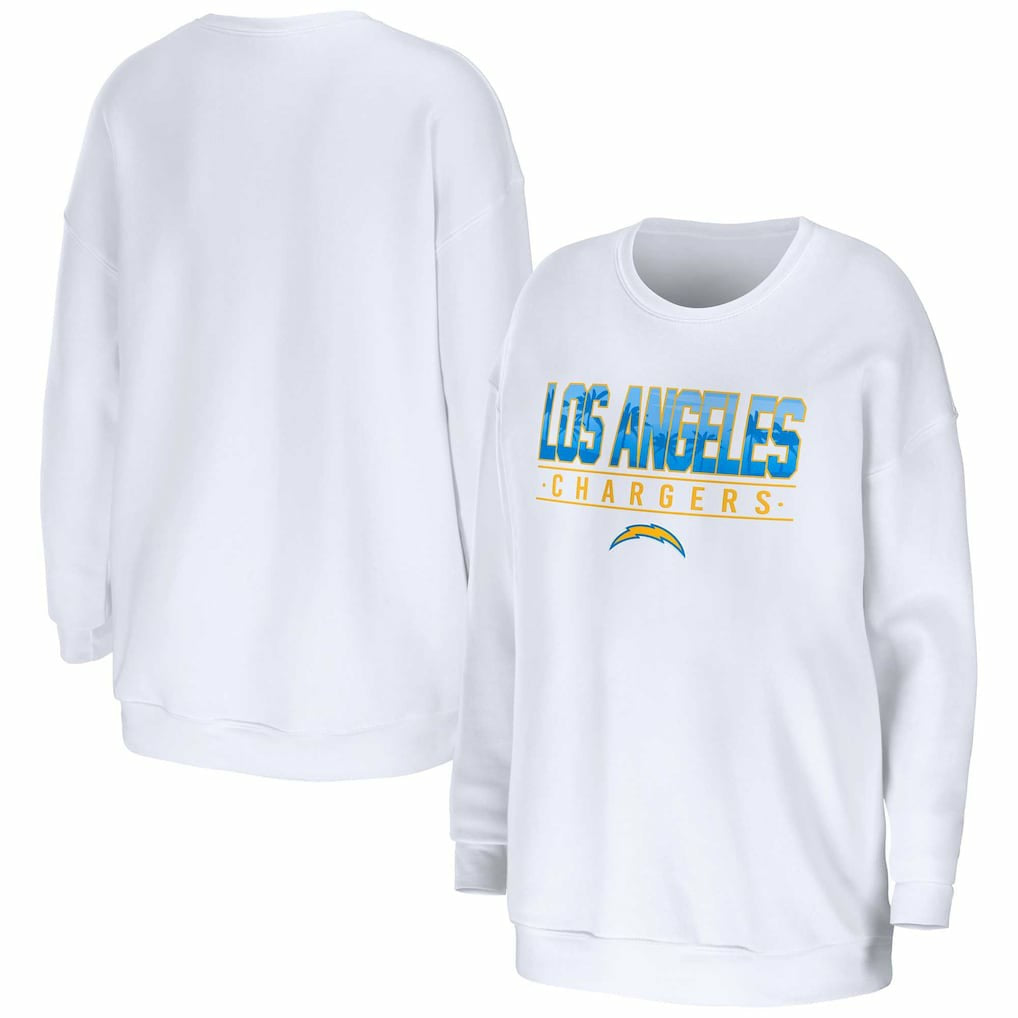 Los Angeles Chargers  WEAR by Erin Andrews Women's Domestic Pullover Sweatshirt