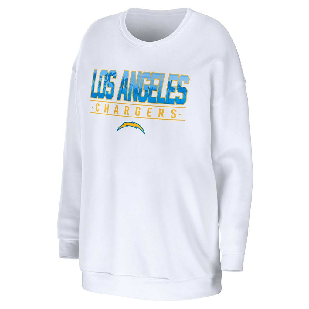 Los Angeles Chargers  WEAR by Erin Andrews Women's Domestic Pullover Sweatshirt