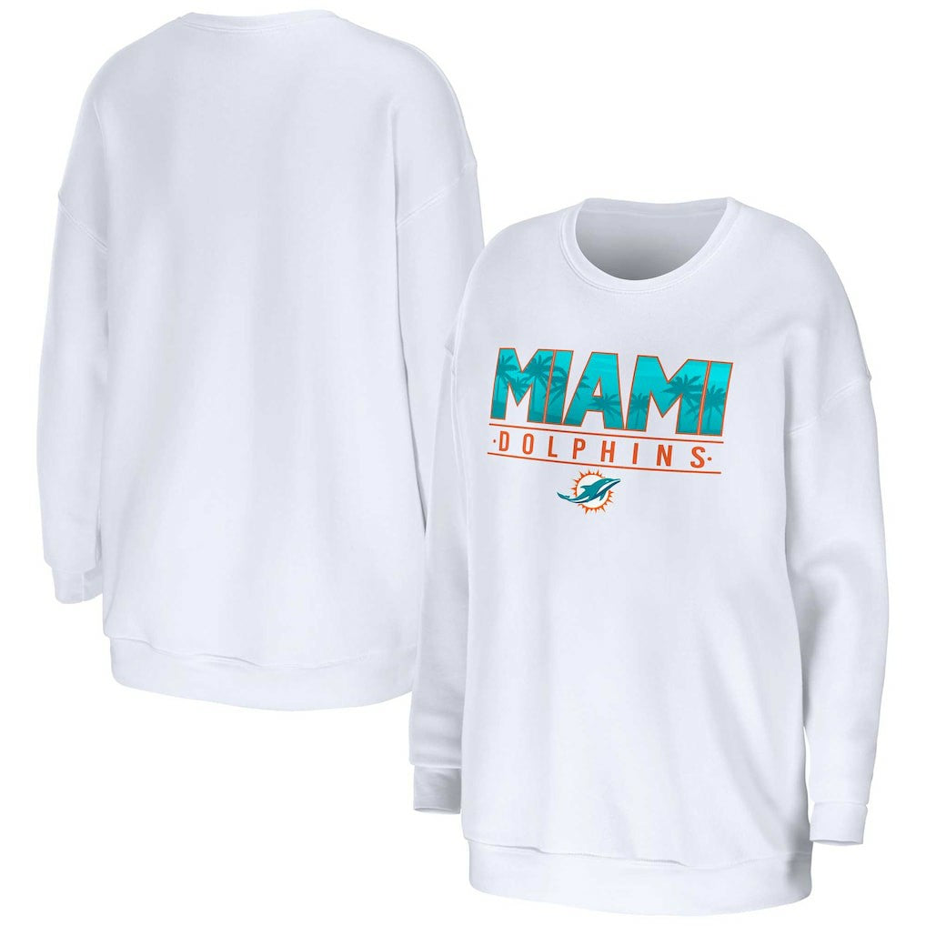 Miami Dolphins  WEAR by Erin Andrews Women's Domestic Pullover Sweatshirt