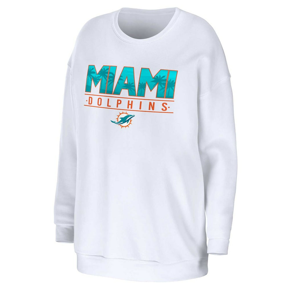 Miami Dolphins  WEAR by Erin Andrews Women's Domestic Pullover Sweatshirt