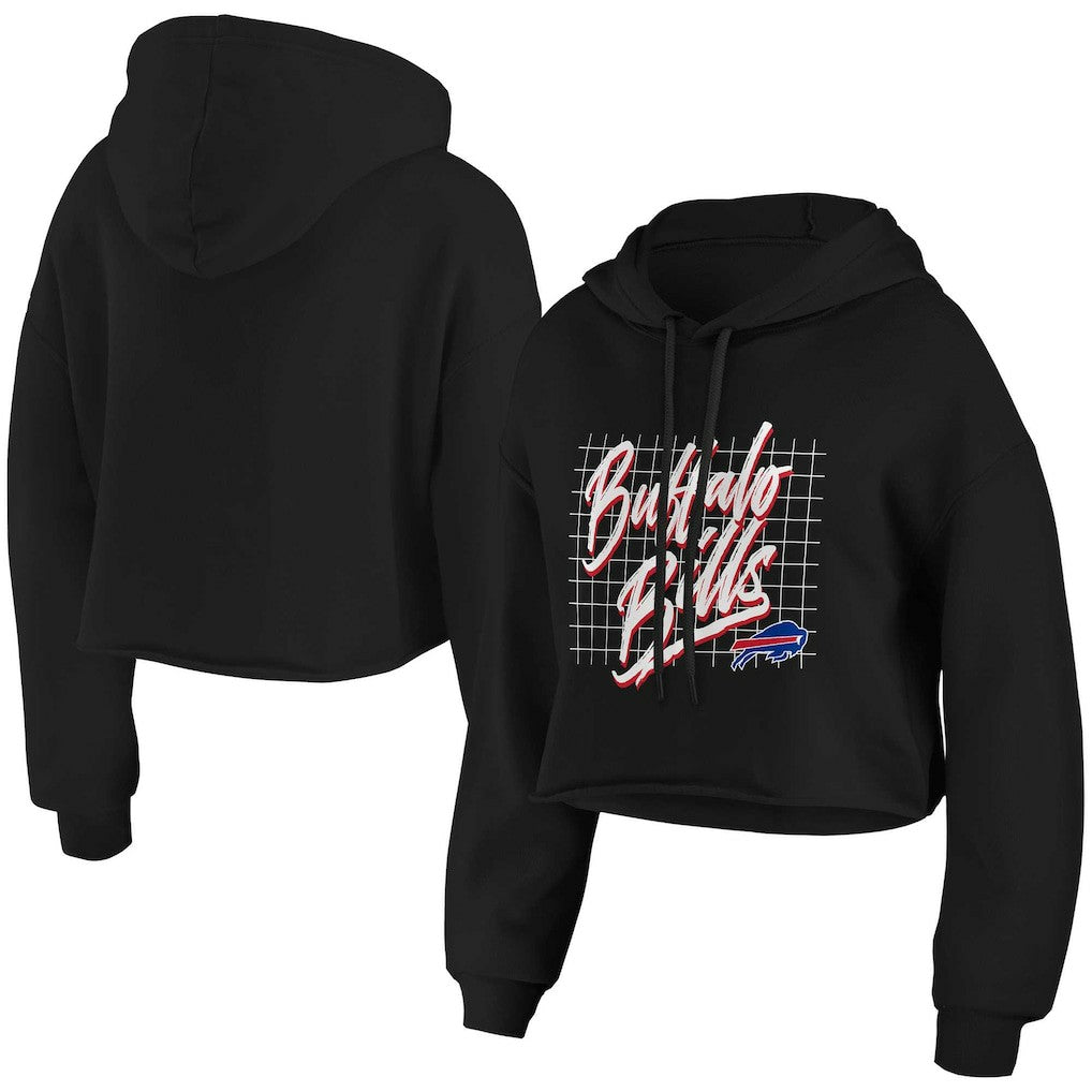 Buffalo Bills  WEAR by Erin Andrews Women's Domestic Cropped Pullover Hoodie