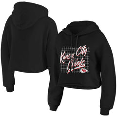 Kansas City Chiefs  WEAR by Erin Andrews Women's Domestic Cropped Pullover Hoodie