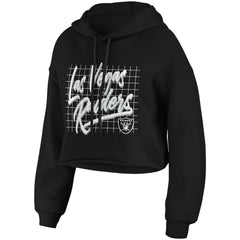 Las Vegas Raiders  WEAR by Erin Andrews Women's Domestic Cropped Pullover Hoodie