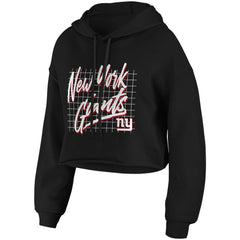 New York Giants  WEAR by Erin Andrews Women's Domestic Cropped Pullover Hoodie