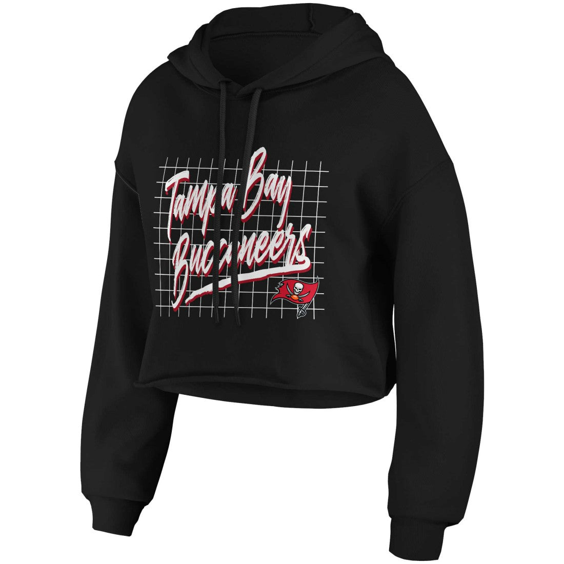 Tampa Bay Buccaneers  WEAR by Erin Andrews Women's Domestic Cropped Pullover Hoodie