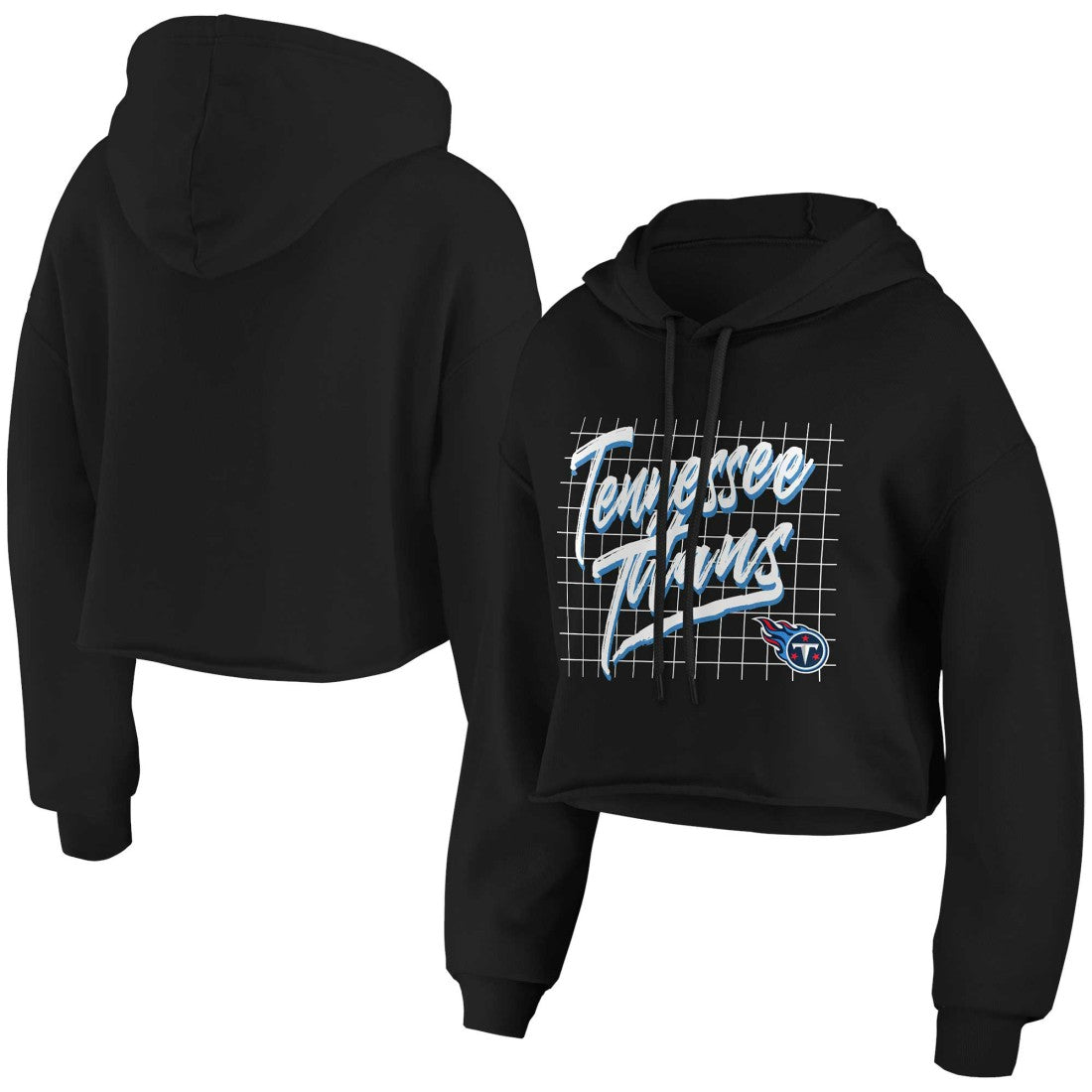 Tennessee Titans  WEAR by Erin Andrews Women's Domestic Cropped Pullover Hoodie
