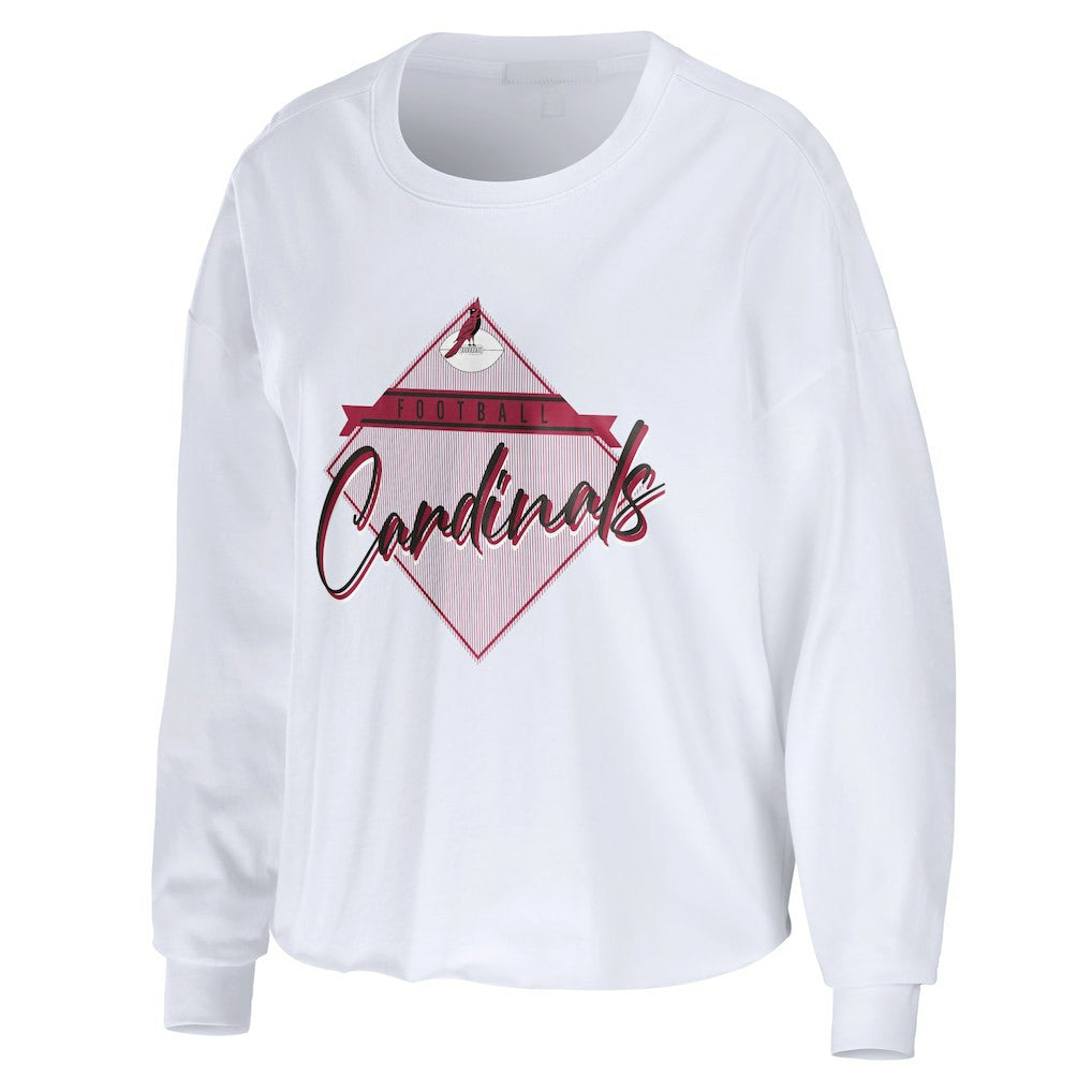 Arizona Cardinals  WEAR by Erin Andrews Women's Domestic Cropped Long Sleeve T-Shirt