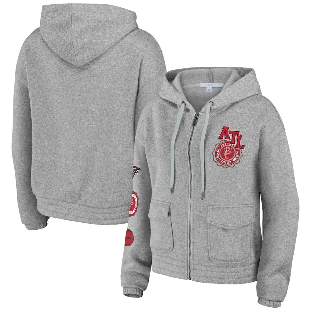 Atlanta Falcons  WEAR by Erin Andrews Women's Full-Zip Hoodie