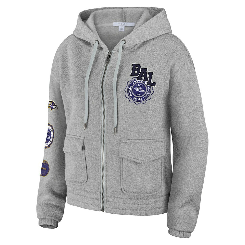 Baltimore Ravens  WEAR by Erin Andrews Women's Full-Zip Hoodie