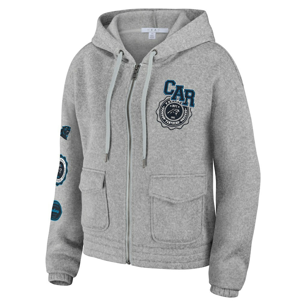 Carolina Panthers  WEAR by Erin Andrews Women's Full-Zip Hoodie