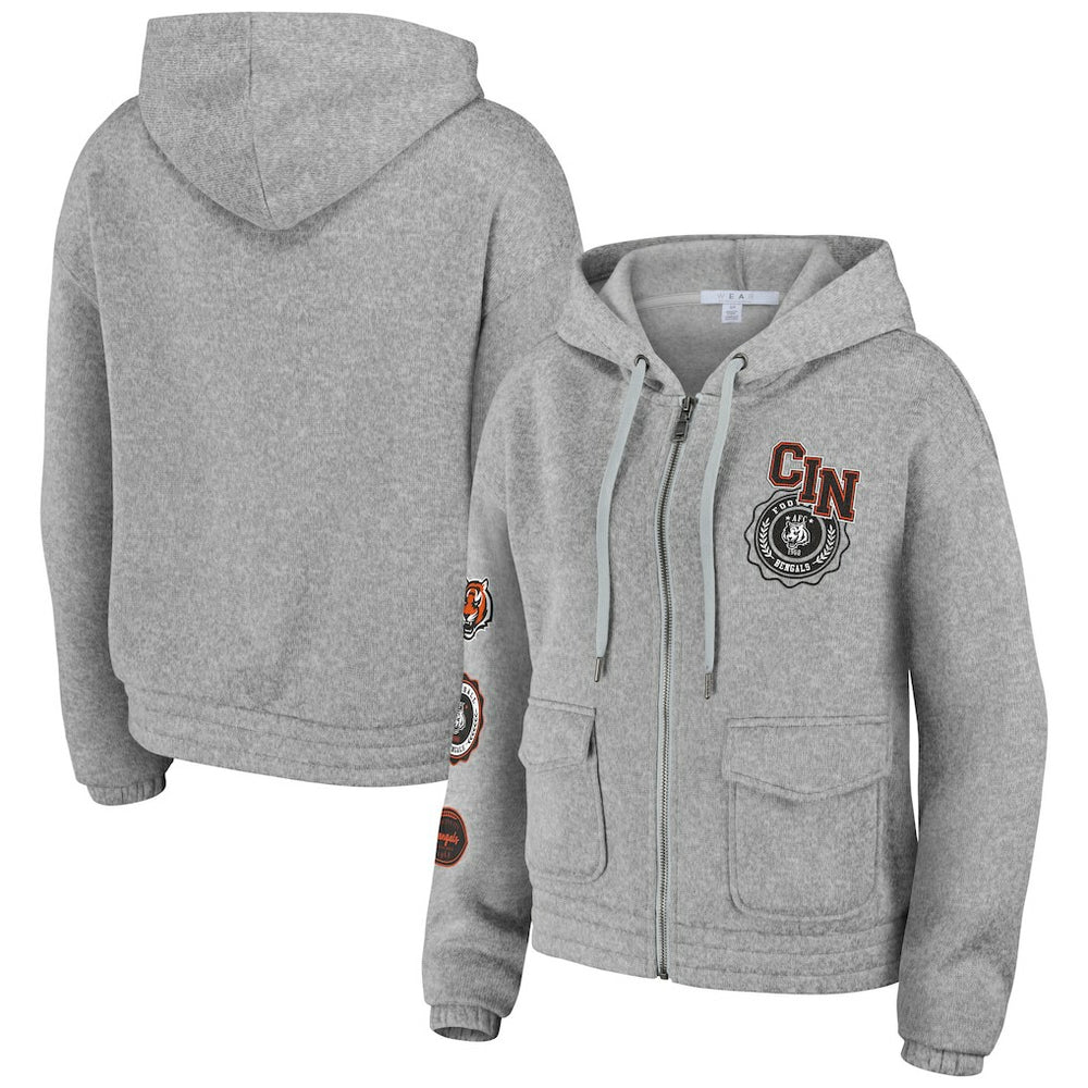 Cincinnati Bengals  WEAR by Erin Andrews Women's Full-Zip Hoodie