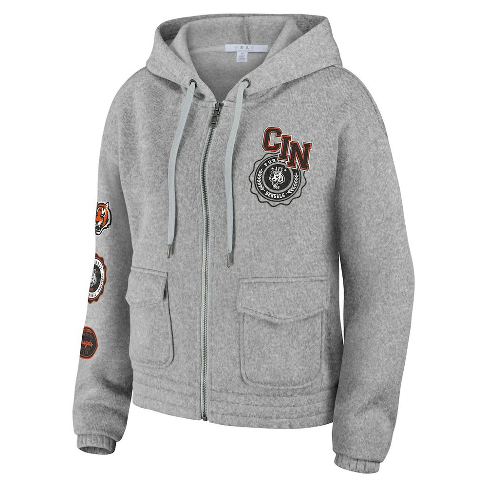 Cincinnati Bengals  WEAR by Erin Andrews Women's Full-Zip Hoodie