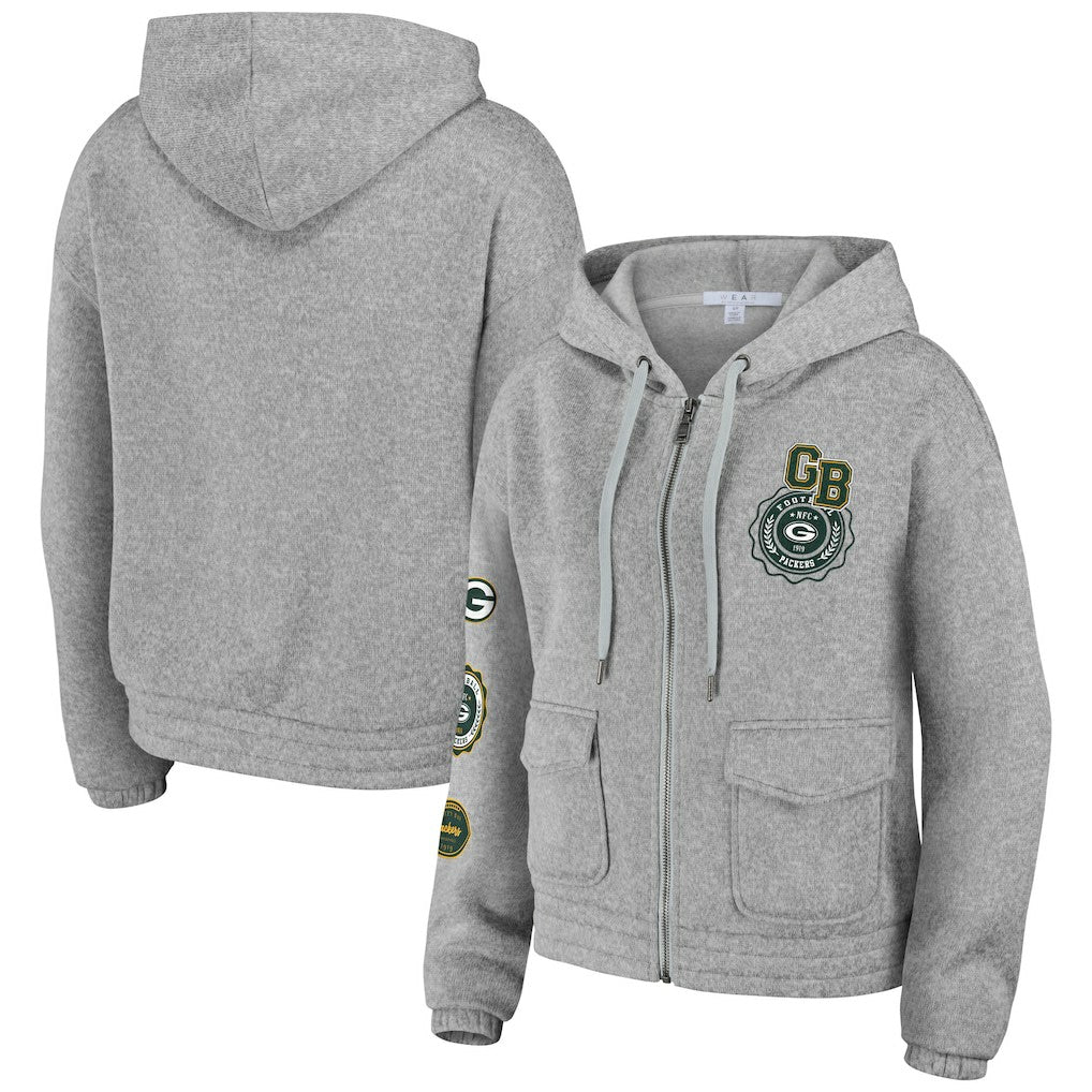 Green Bay Packers  WEAR by Erin Andrews Women's Full-Zip Hoodie