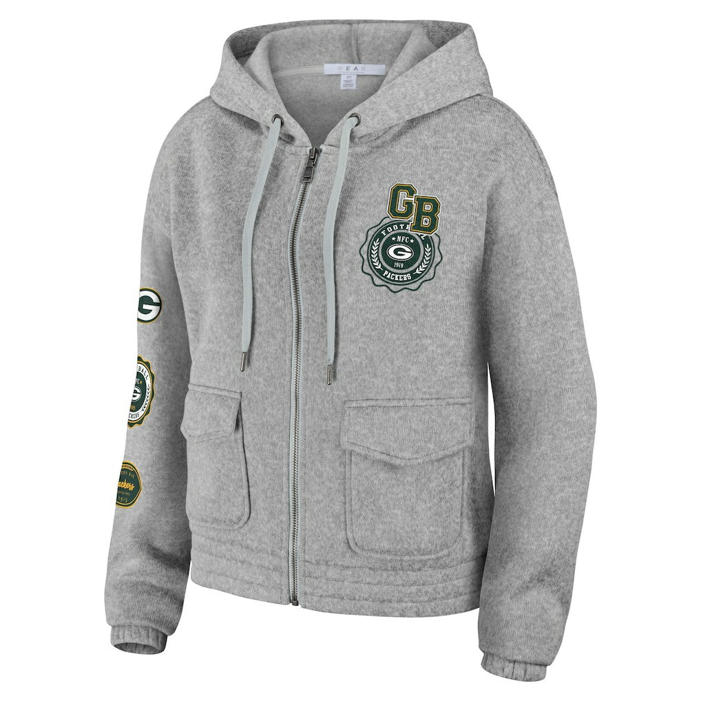 Green Bay Packers  WEAR by Erin Andrews Women's Full-Zip Hoodie