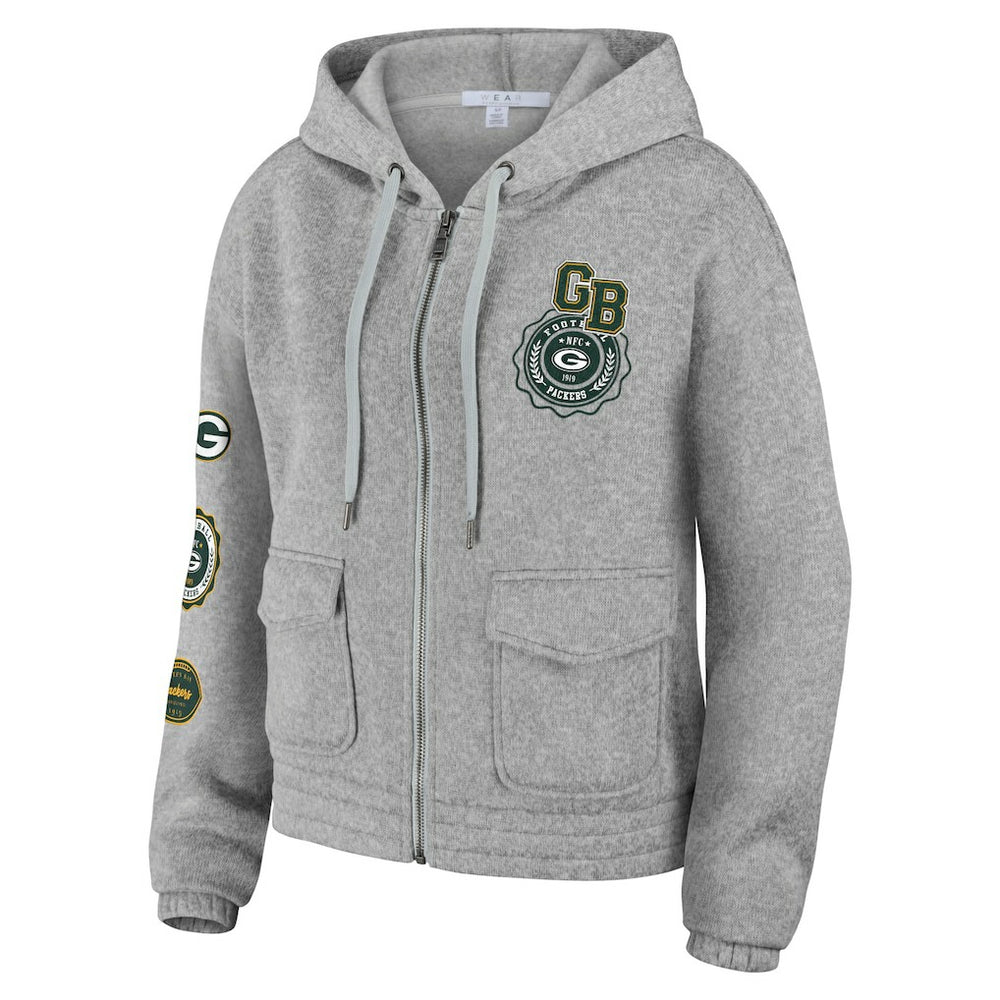 Green Bay Packers  WEAR by Erin Andrews Women's Full-Zip Hoodie