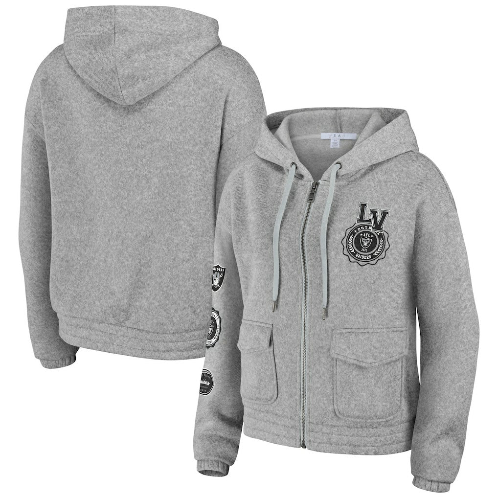 Las Vegas Raiders  WEAR by Erin Andrews Women's Full-Zip Hoodie