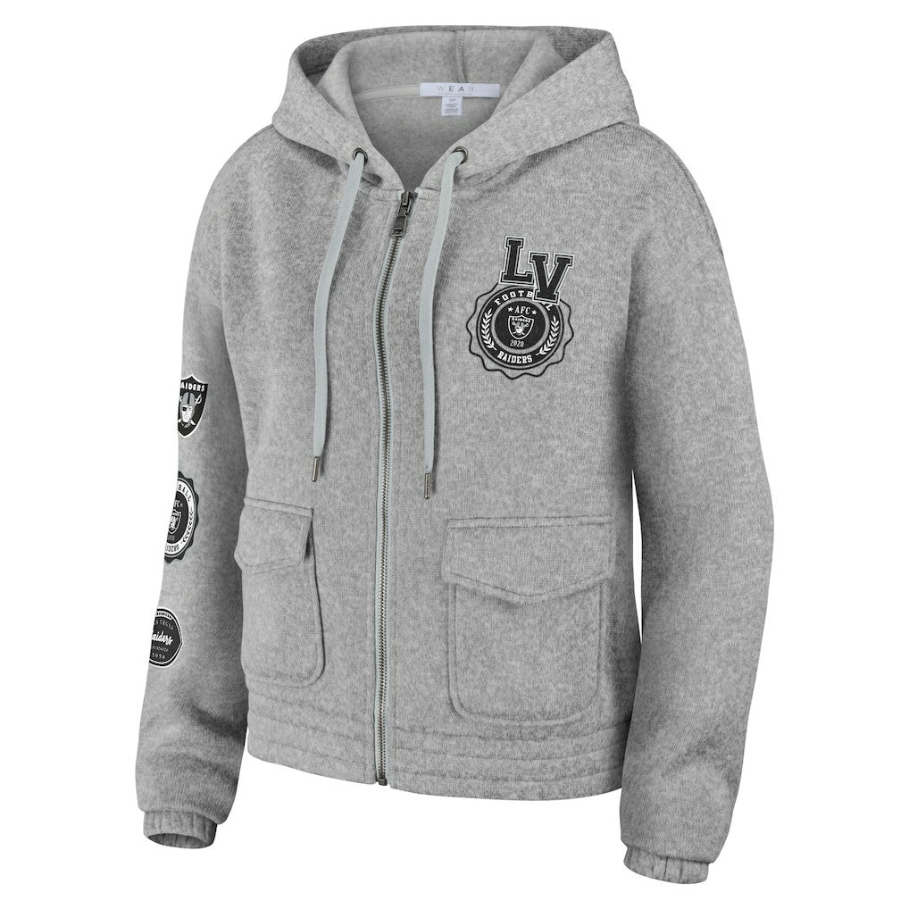 Las Vegas Raiders  WEAR by Erin Andrews Women's Full-Zip Hoodie