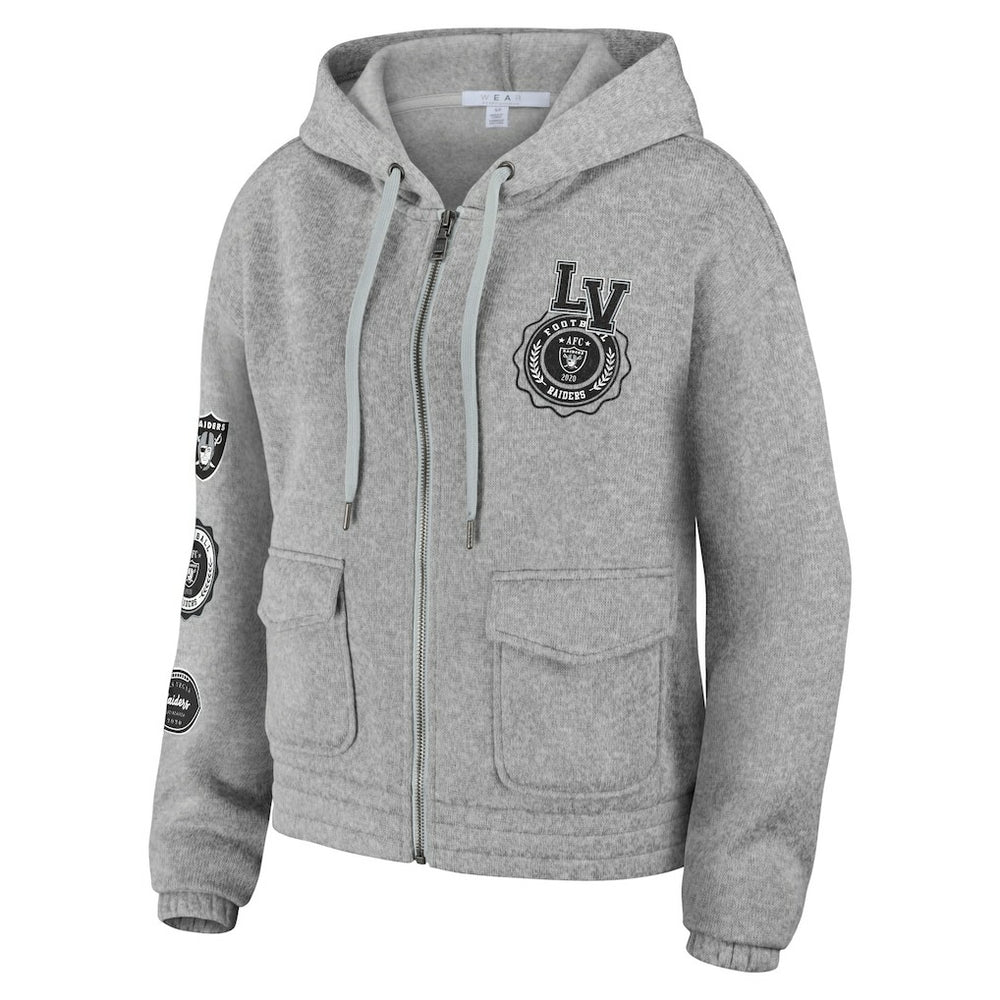 Las Vegas Raiders  WEAR by Erin Andrews Women's Full-Zip Hoodie