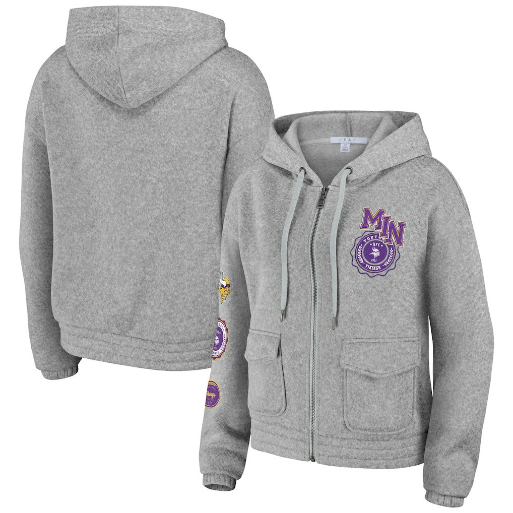 Minnesota Vikings  WEAR by Erin Andrews Women's Full-Zip Hoodie