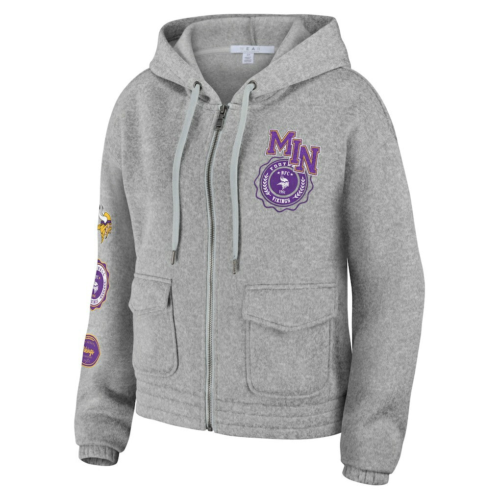 Minnesota Vikings  WEAR by Erin Andrews Women's Full-Zip Hoodie