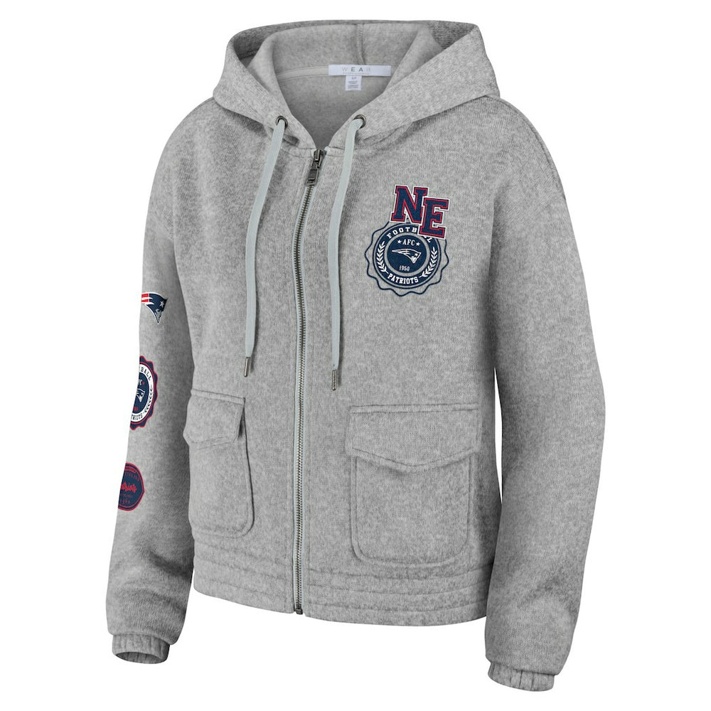 New England Patriots  WEAR by Erin Andrews Women's Full-Zip Hoodie