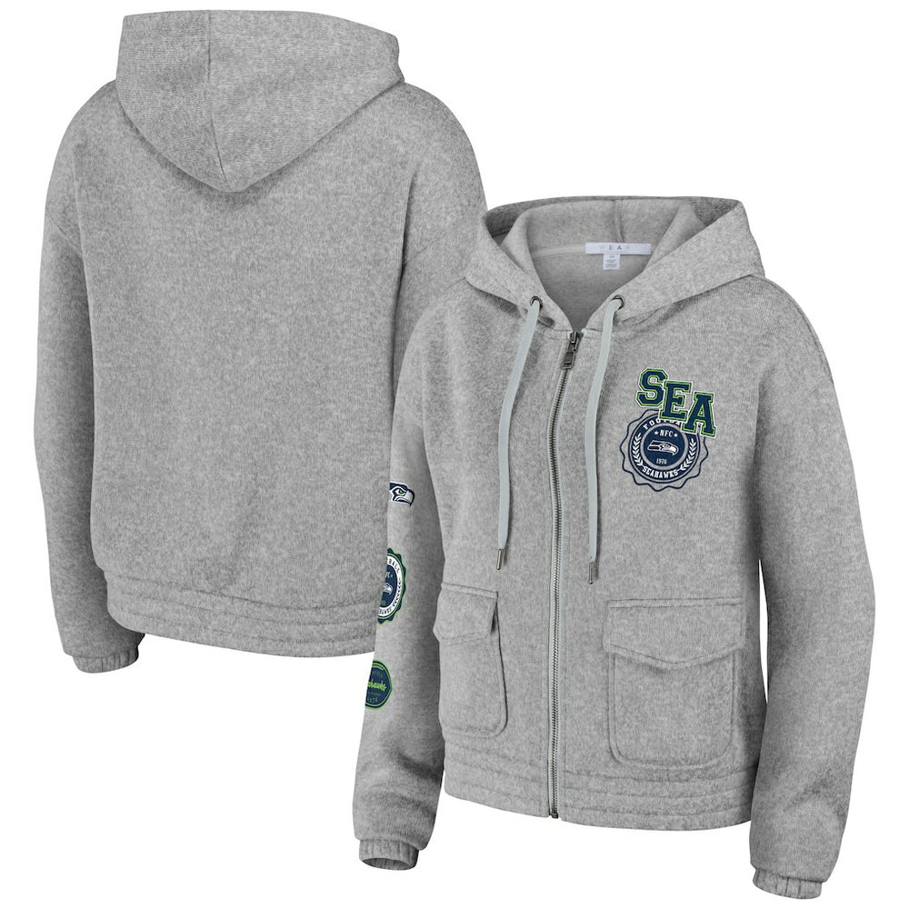 Seattle Seahawks  WEAR by Erin Andrews Women's Full-Zip Hoodie