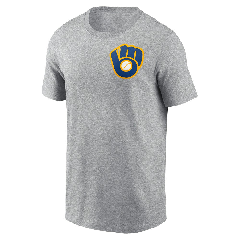 Milwaukee Brewers Nike Cooperstown Collection Large Logo 2-Hit T-Shirt | MLB On Sale