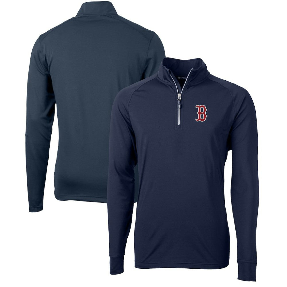 Boston Red Sox Cutter & Buck Adapt Eco Knit Stretch Recycled Quarter-Zip Pullover Top | MLB US