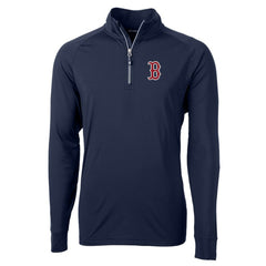 Boston Red Sox Cutter & Buck Adapt Eco Knit Stretch Recycled Quarter-Zip Pullover Top | MLB US