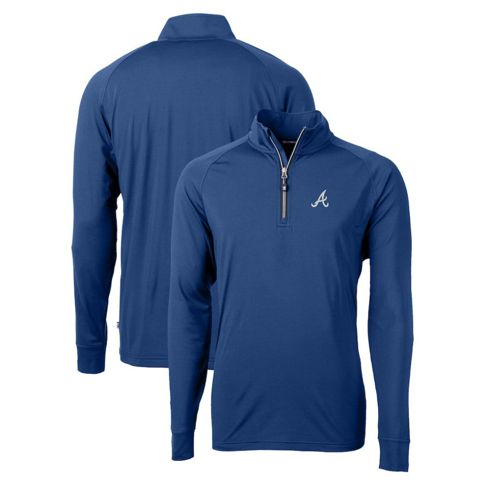 Atlanta Braves Cutter & Buck Adapt Eco Knit Stretch Recycled Quarter-Zip Pullover Top | MLB US