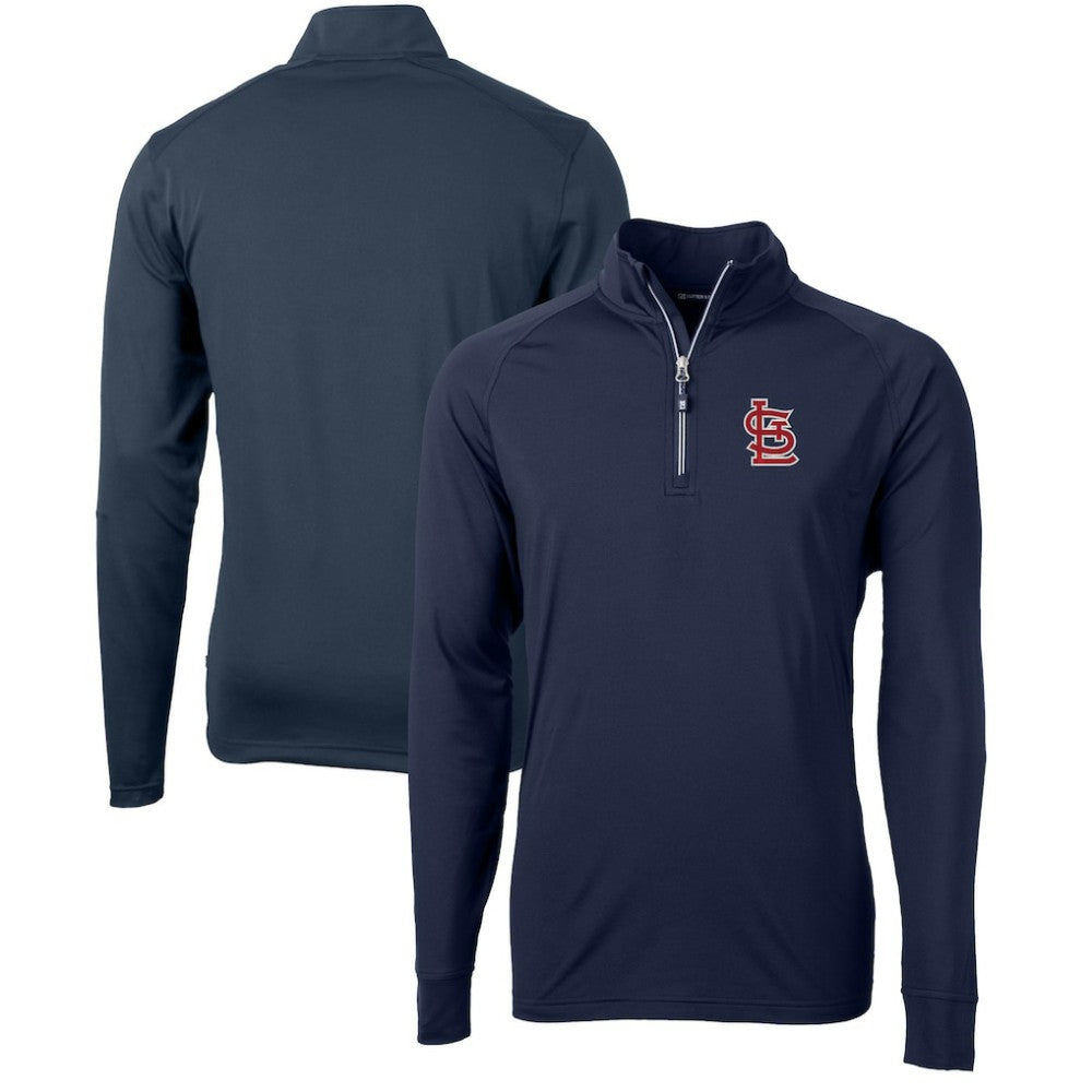 St. Louis Cardinals Cutter & Buck Adapt Eco Knit Stretch Recycled Quarter-Zip Pullover Top | MLB Discount