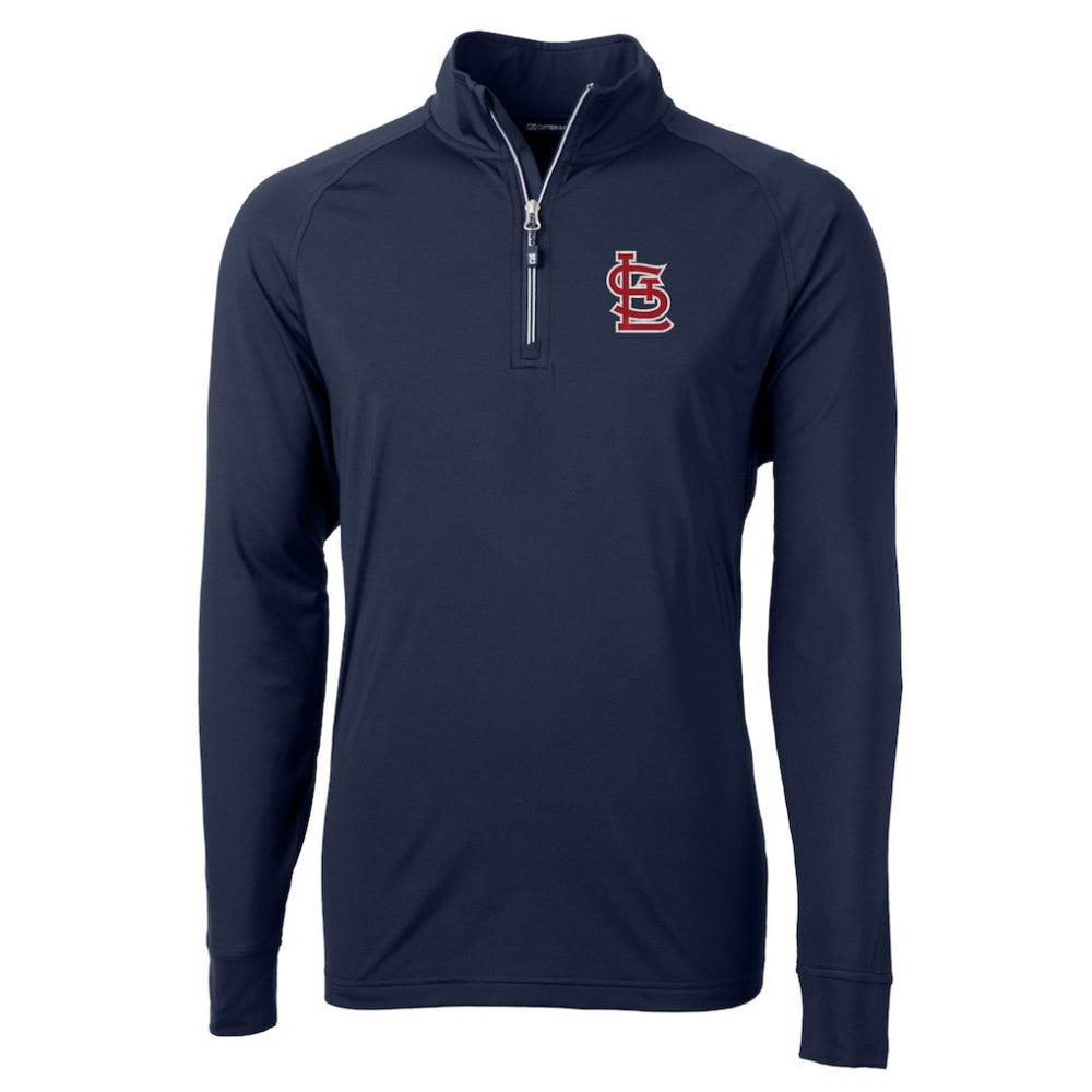 St. Louis Cardinals Cutter & Buck Adapt Eco Knit Stretch Recycled Quarter-Zip Pullover Top | MLB Discount