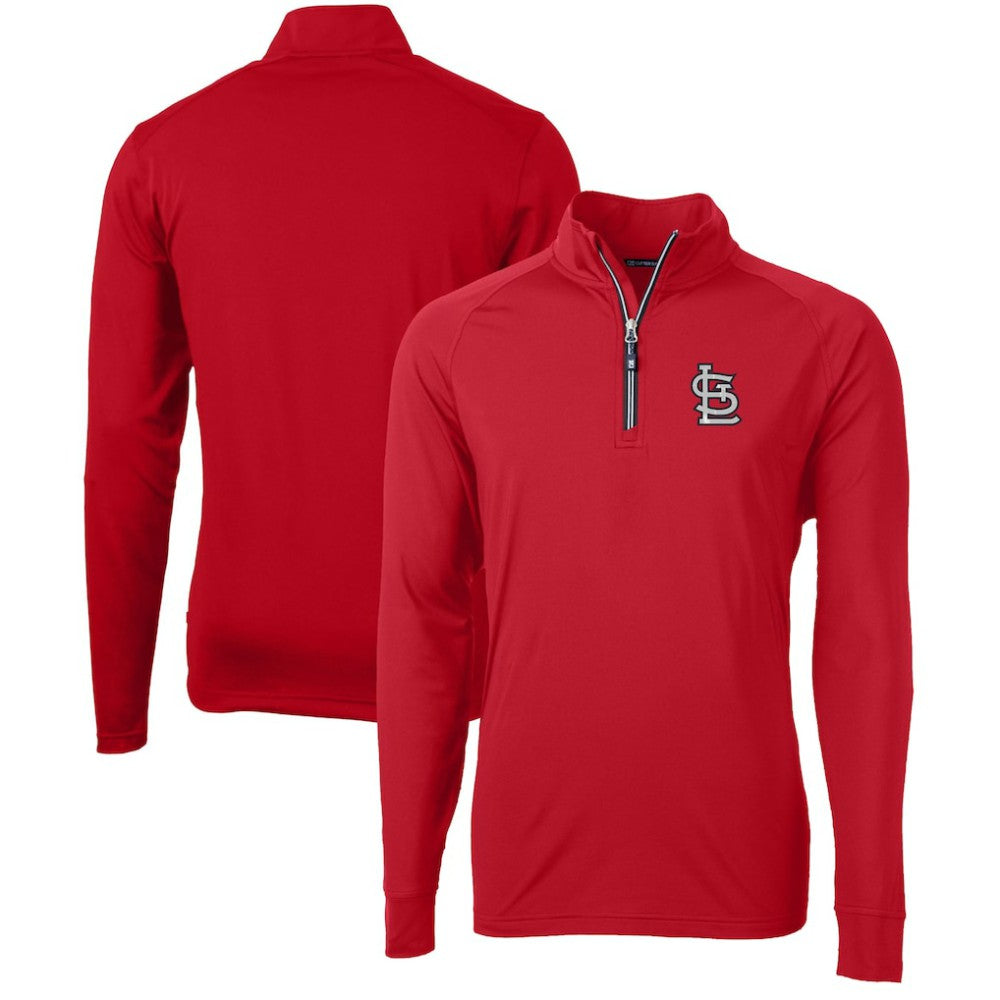 St. Louis Cardinals Cutter & Buck Adapt Eco Knit Stretch Recycled Quarter-Zip Pullover Top | MLB Discount