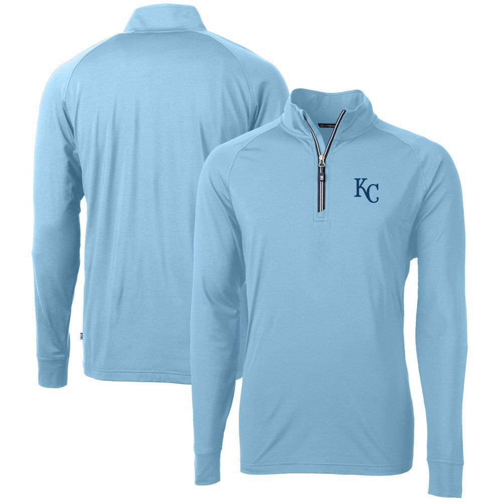 Kansas City Royals Cutter & Buck Adapt Eco Knit Stretch Recycled Quarter-Zip Pullover Top | MLB Outlet