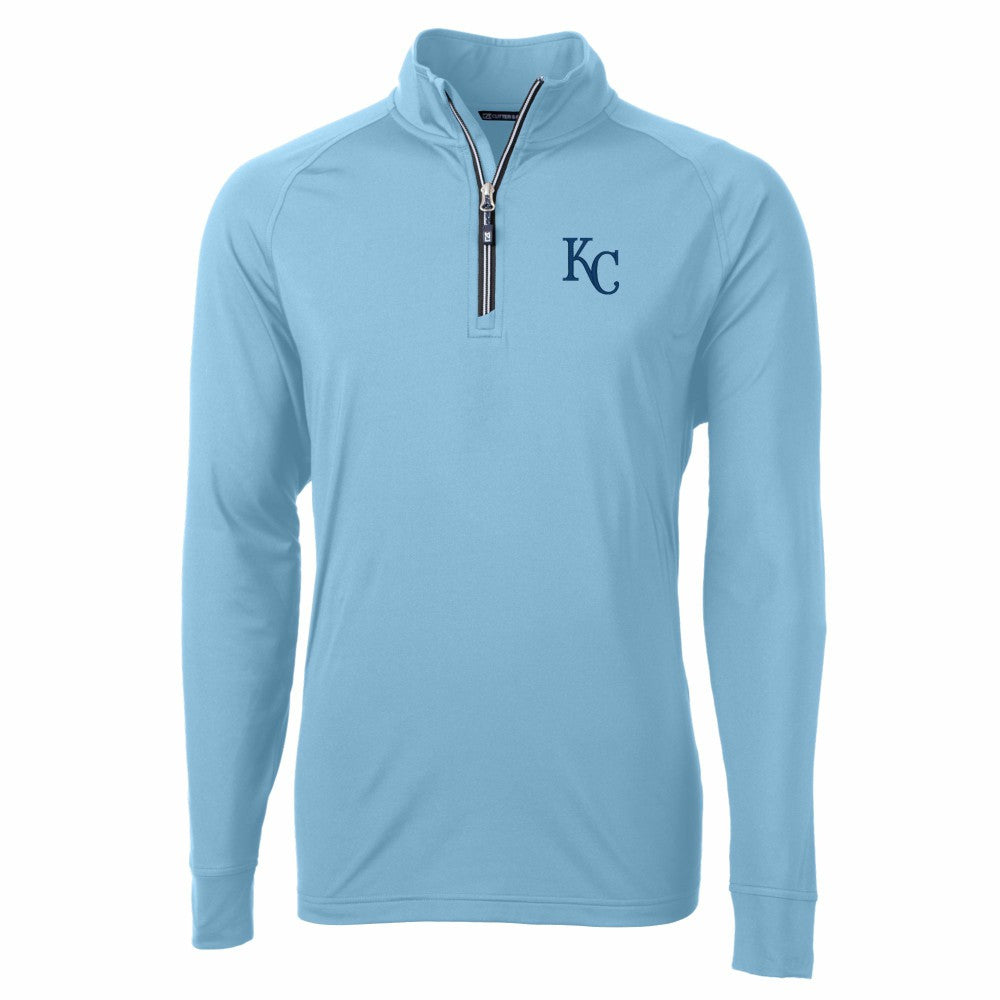 Kansas City Royals Cutter & Buck Adapt Eco Knit Stretch Recycled Quarter-Zip Pullover Top | MLB Outlet