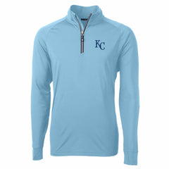 Kansas City Royals Cutter & Buck Adapt Eco Knit Stretch Recycled Quarter-Zip Pullover Top | MLB Outlet