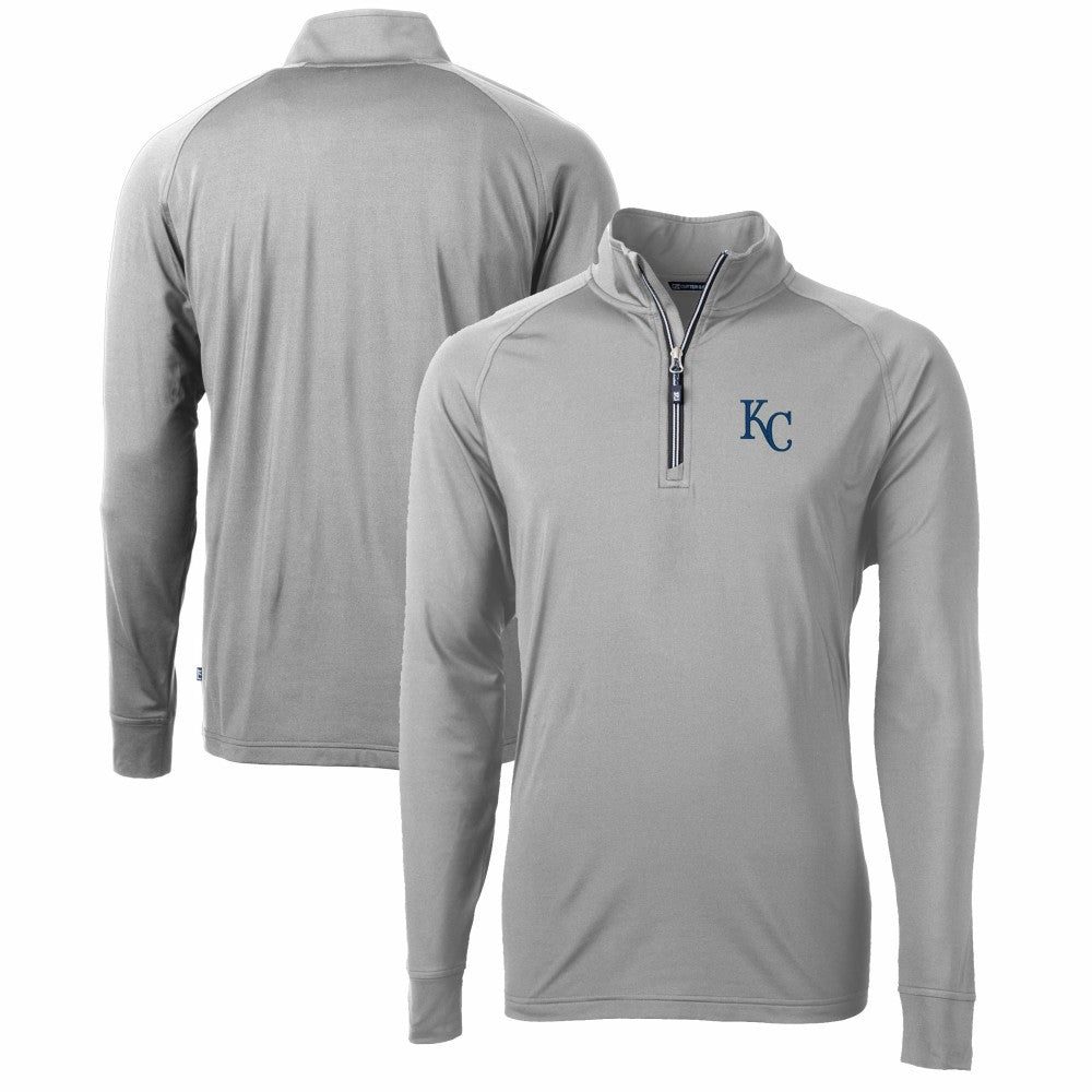Kansas City Royals Cutter & Buck Adapt Eco Knit Stretch Recycled Quarter-Zip Pullover Top | MLB New