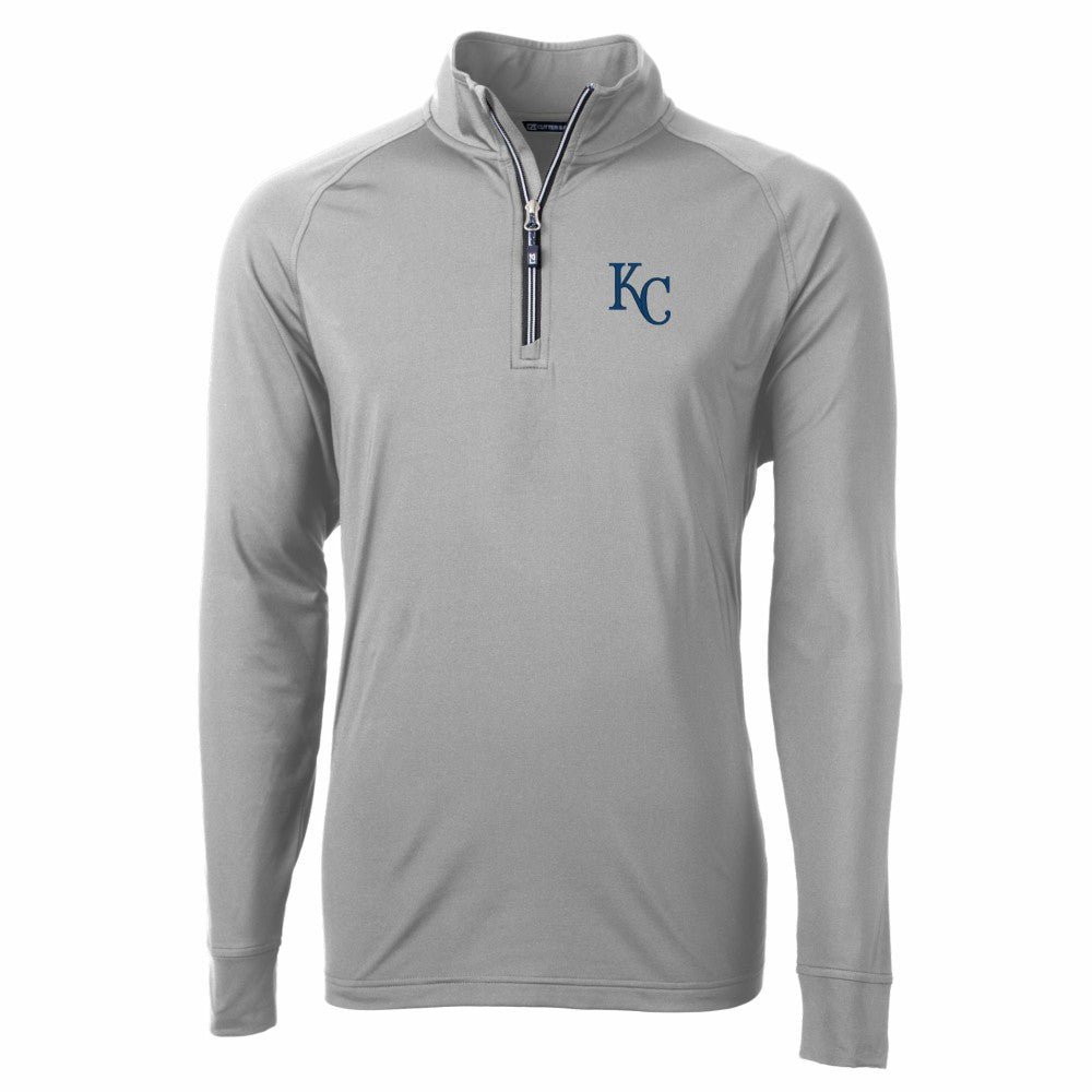 Kansas City Royals Cutter & Buck Adapt Eco Knit Stretch Recycled Quarter-Zip Pullover Top | MLB New