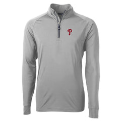 Philadelphia Phillies Cutter & Buck Adapt Eco Knit Stretch Recycled Quarter-Zip Pullover Top | MLB Near me
