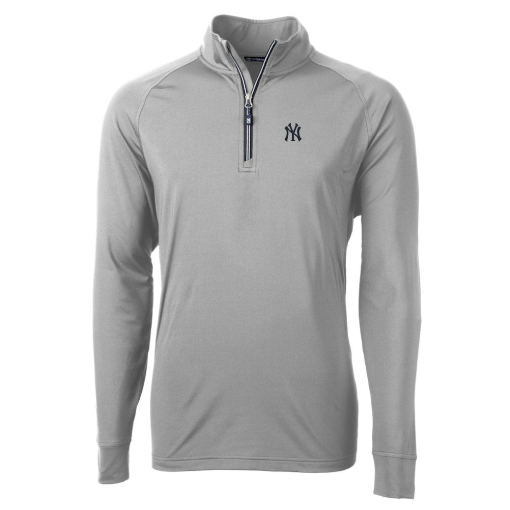 New York Yankees Cutter & Buck Adapt Eco Knit Stretch Recycled Quarter-Zip Pullover Top | MLB Online